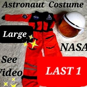 Nasa Astronaut 👨‍🚀 Space Halloween Costume kids boy girl  L🚀orange Suit